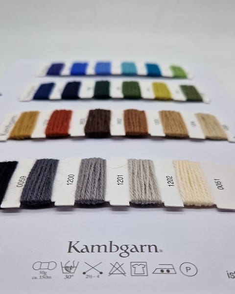 Kambgarn farvekort - Se alle farvevarianter - Merinould fra Istex